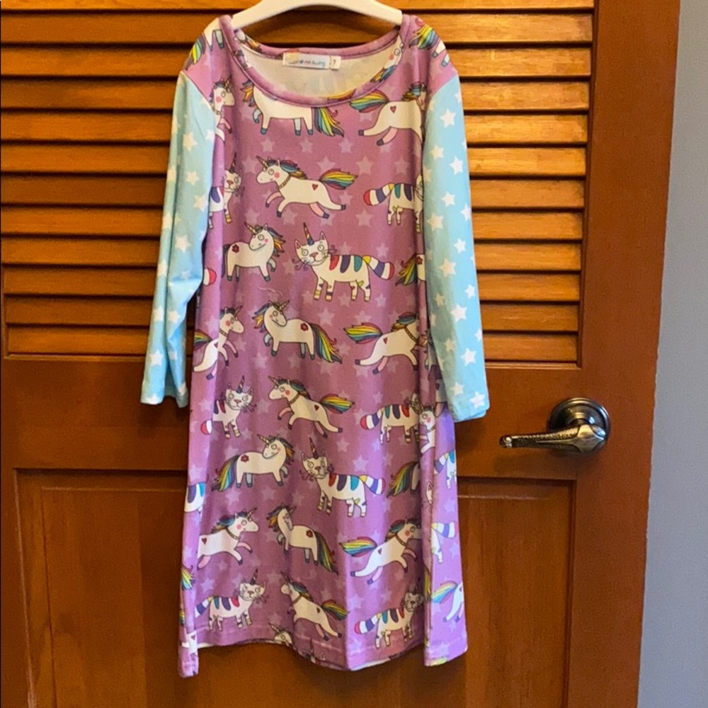 Girls Unicorn Dress size 7